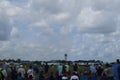 Lakeland, Florida - APRIL 5, 2019: Sun n Fun Airshow. Aviation training institute. Sun Ã¢â¬Ën fun expo campus. Visitors arriving at